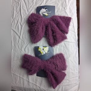 Universal Thread Lavender Fuzzy Hair Clips Set